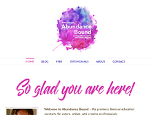 Tablet Screenshot of abundancebound.com